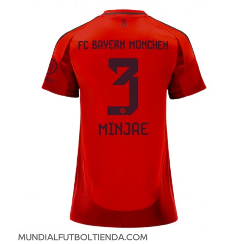 Camiseta Bayern Munich Kim Min-jae #3 Primera Equipación Replica 2024-25 para mujer mangas cortas